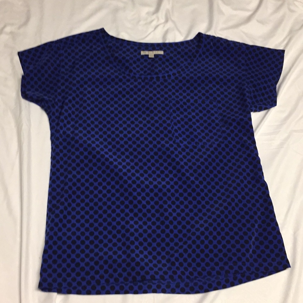 Black and blue polka dot Blouse